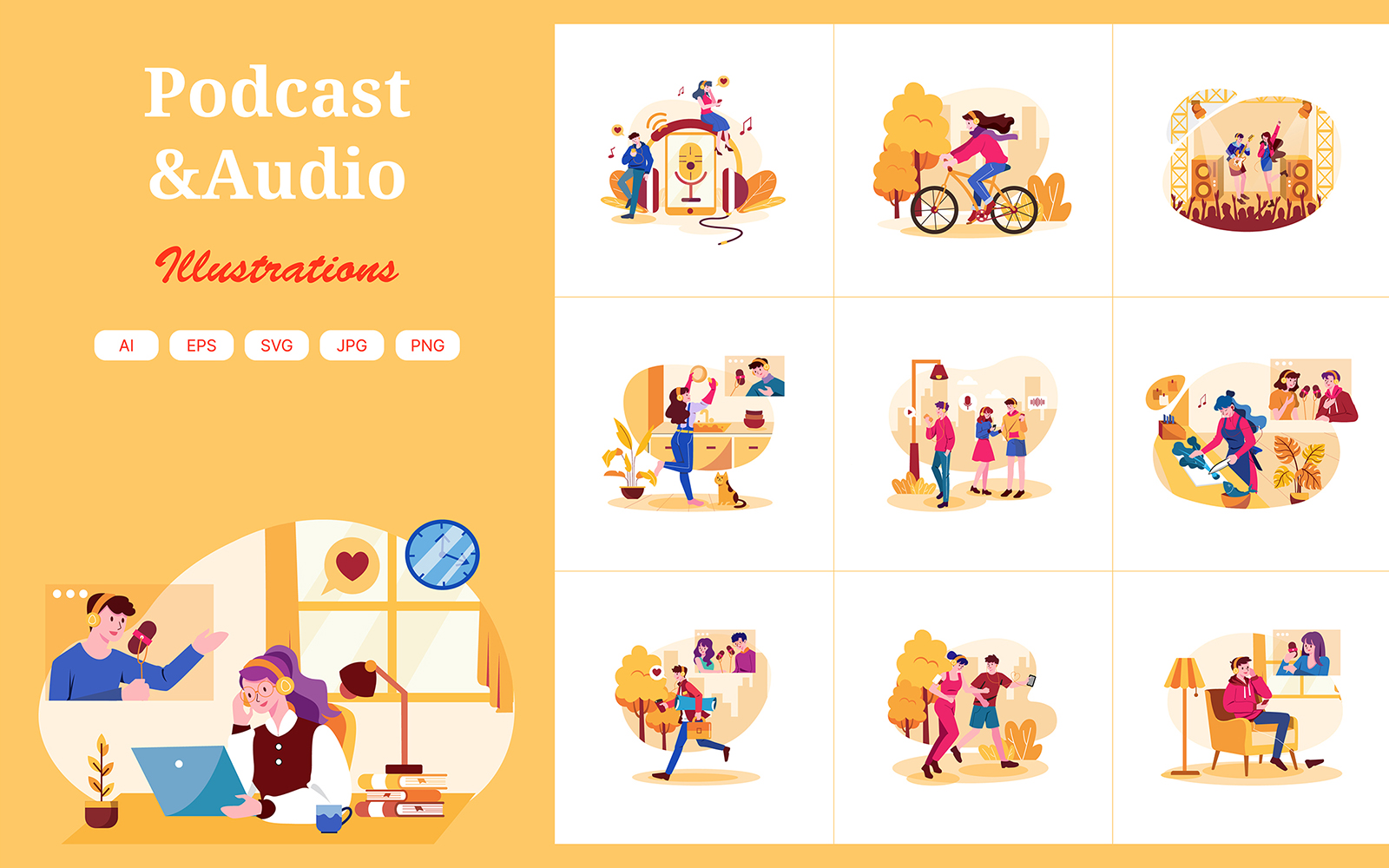 M464_ Podcast Illustration Pack