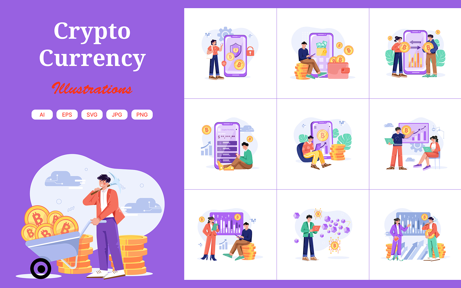 M466_ Cryptocurrency Illustration Pack