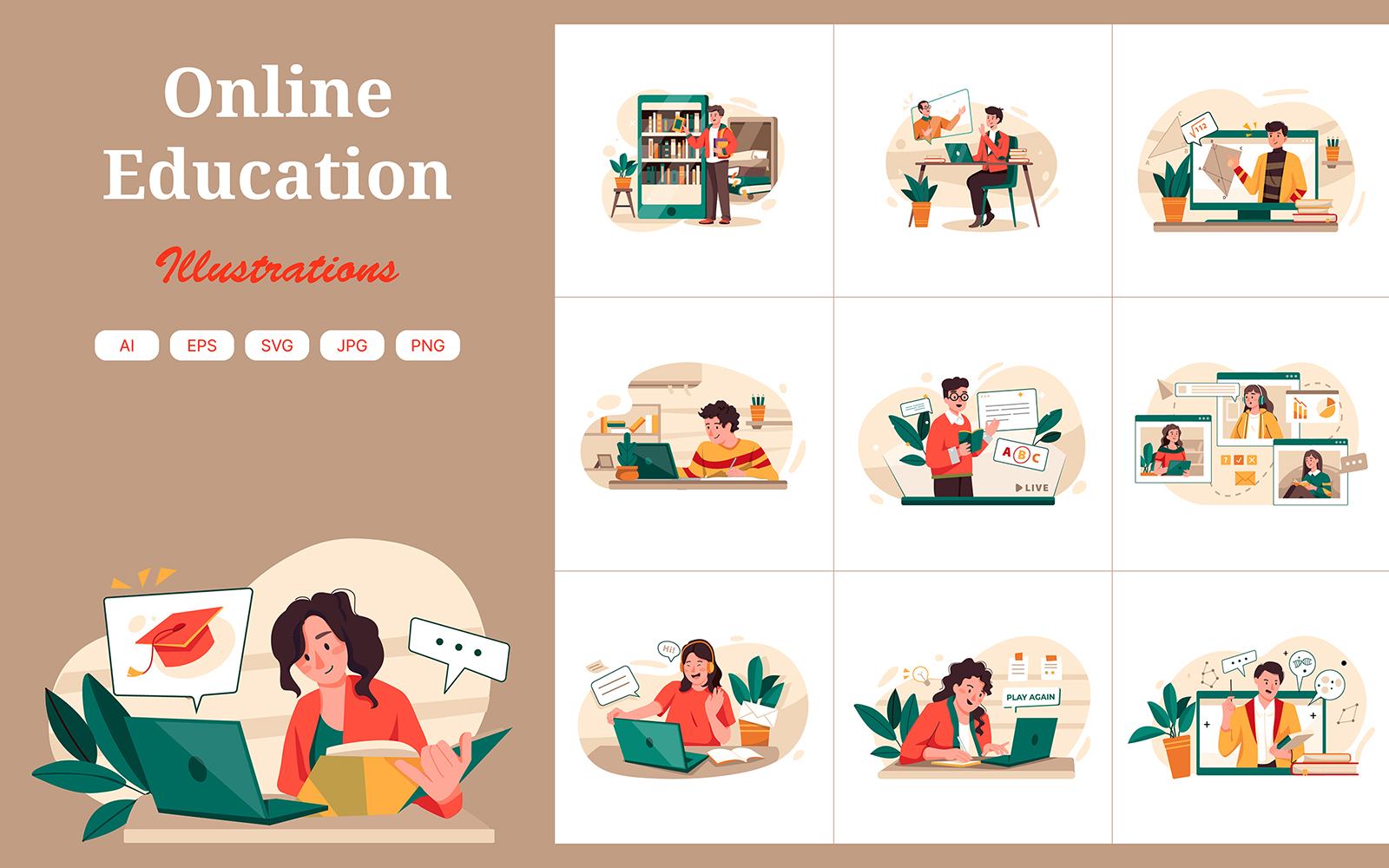M467_ Online Education Illustration Pack
