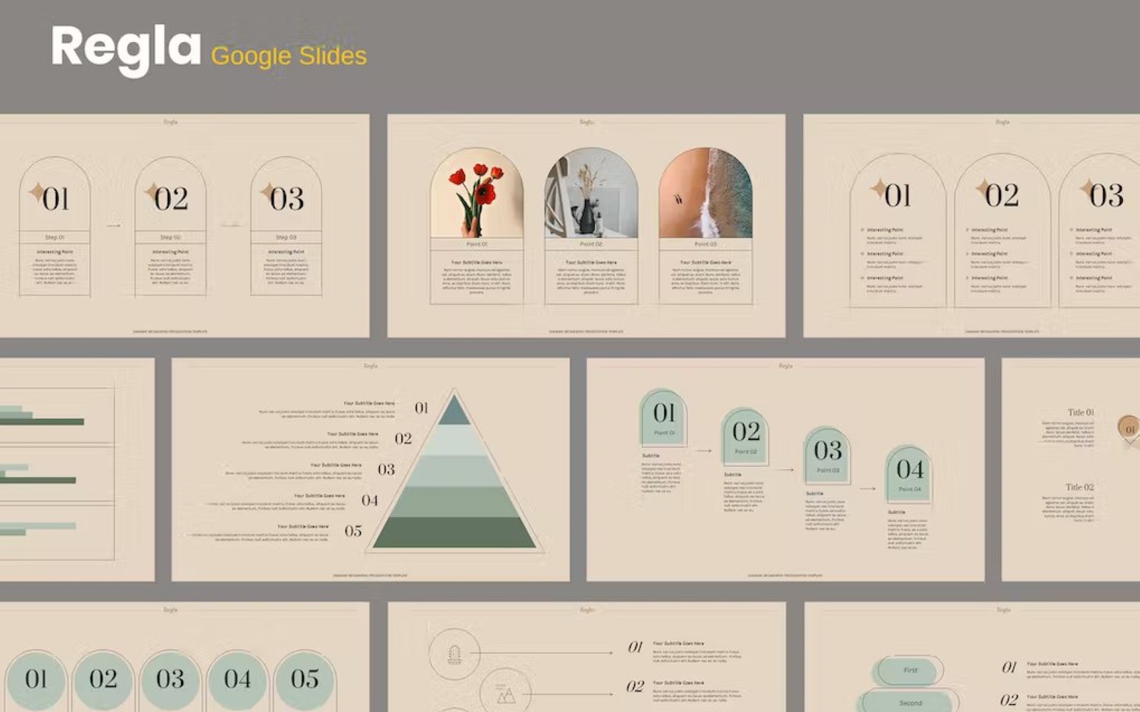 Regla - Aesthetic Style Business Plan Google Slide