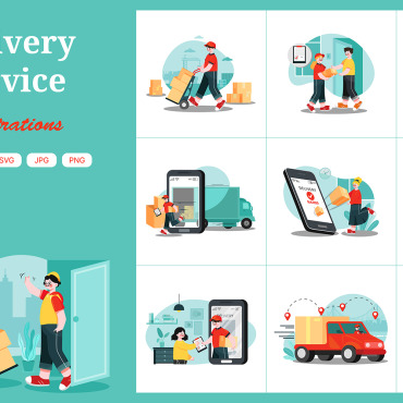 Delivery Man Illustrations Templates 357721