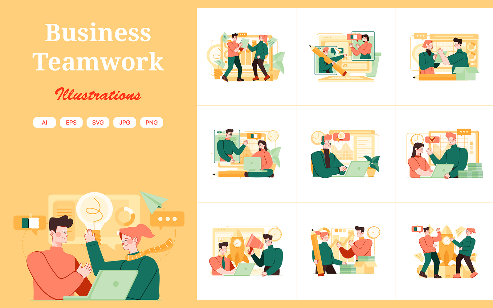 M482_ Teamwork Illustration Pack