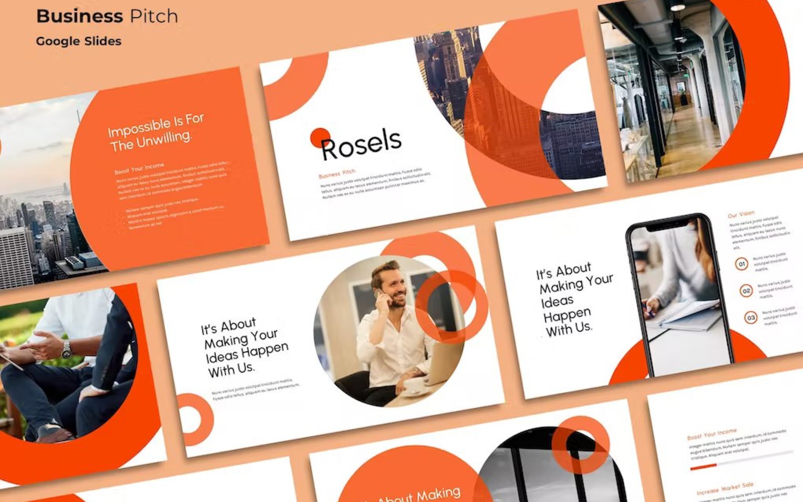 Rosels - Business Pitch Google Slides