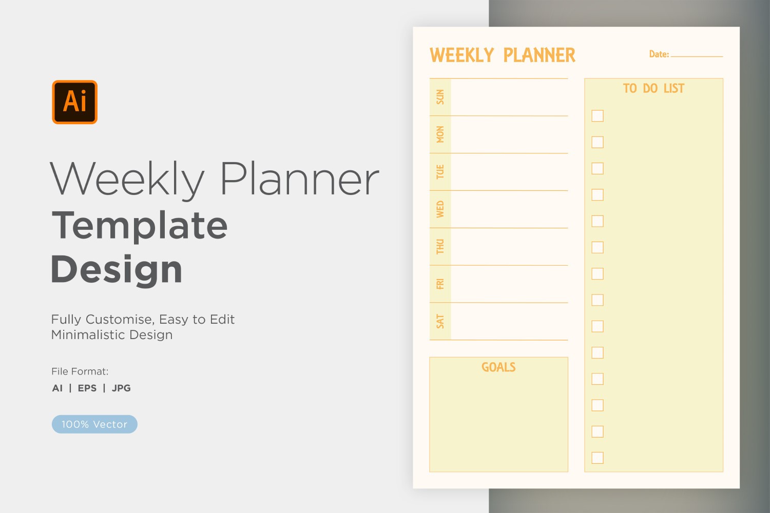 Weekly Planner Sheet Design - 02