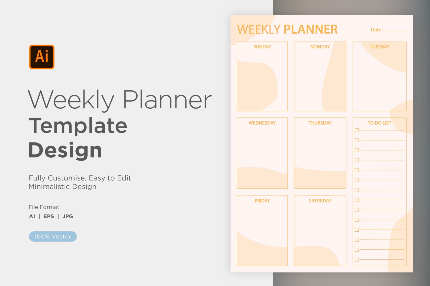 Weekly Planner Sheet Design - 03