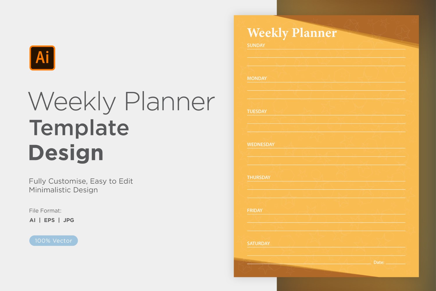 Weekly Planner Sheet Design - 04