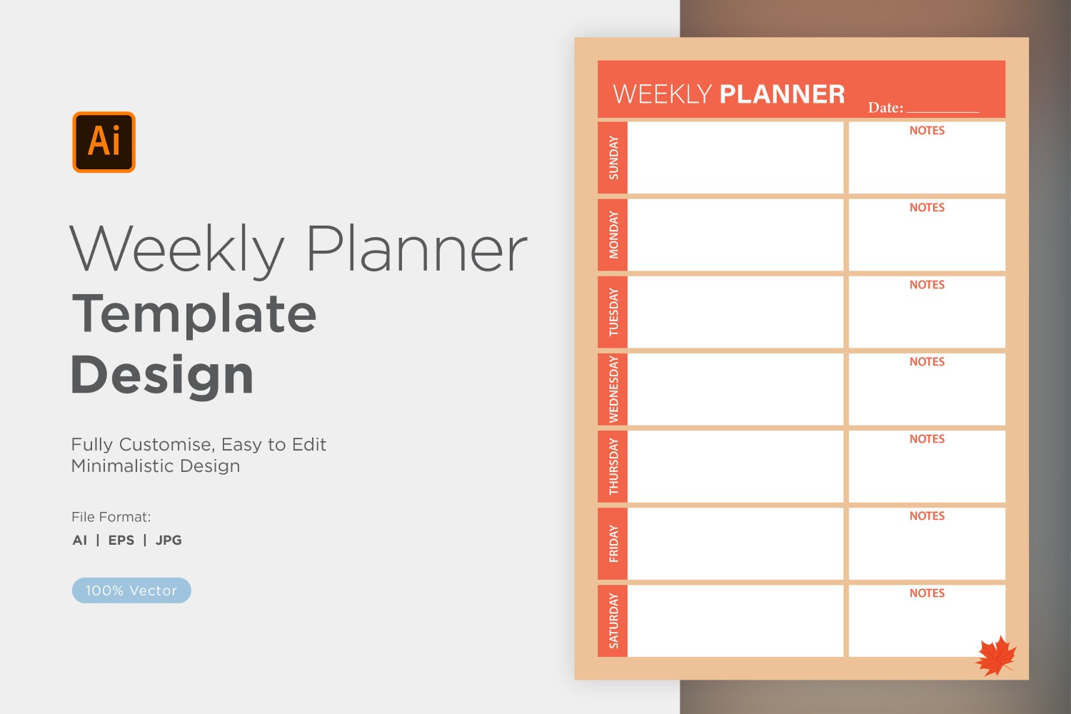 Weekly Planner Sheet Design - 05