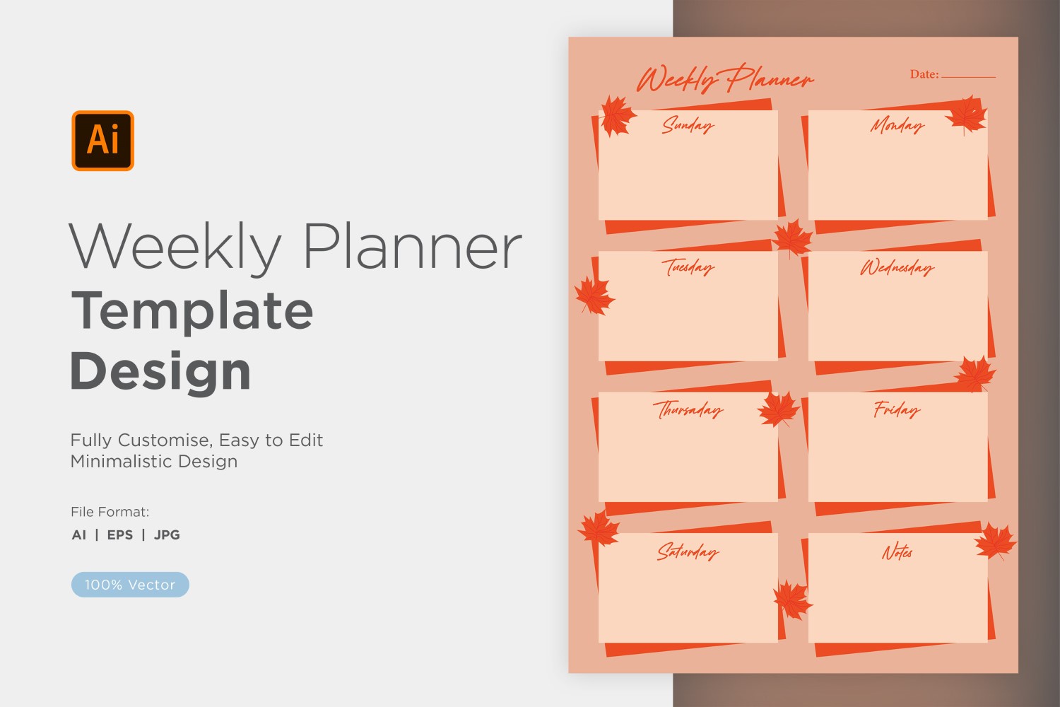 Weekly Planner Sheet Design - 06