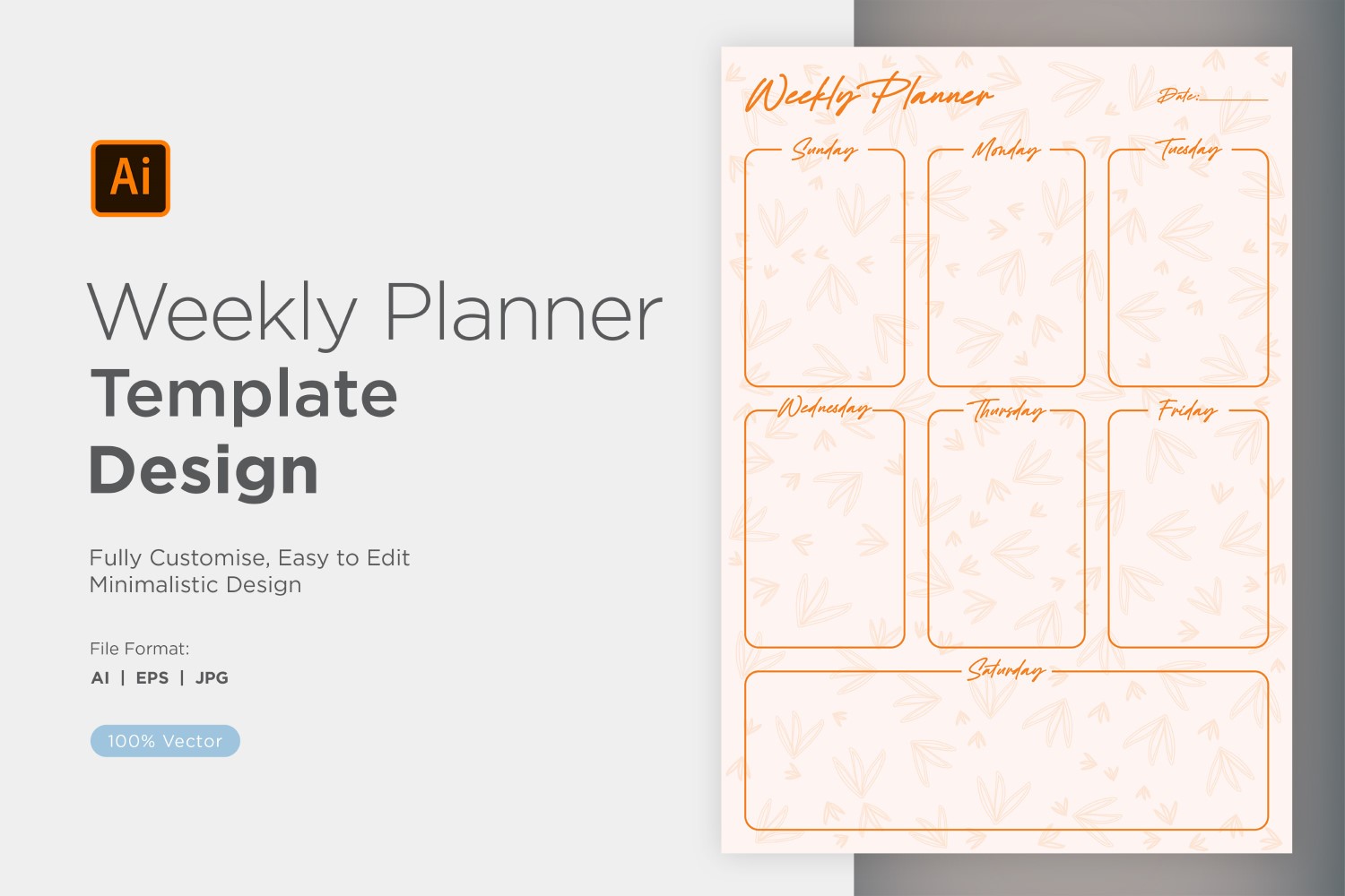 Weekly Planner Sheet Design - 08