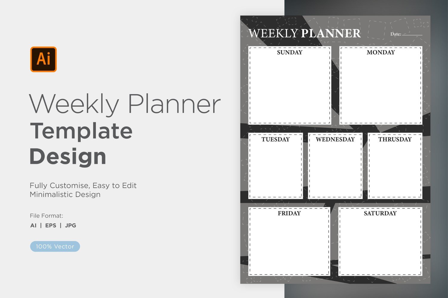 Weekly Planner Sheet Design - 12