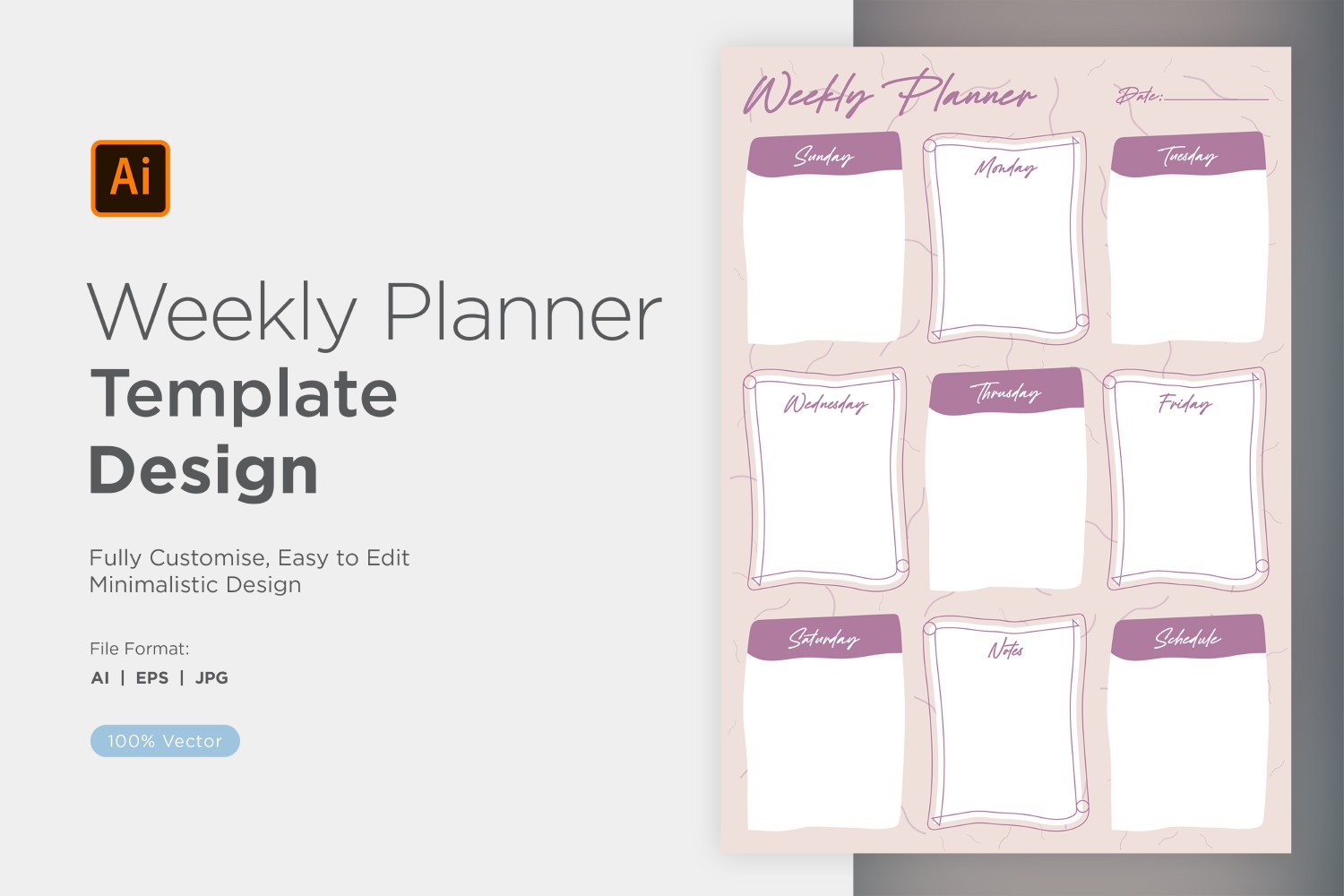 Weekly Planner Sheet Design - 25