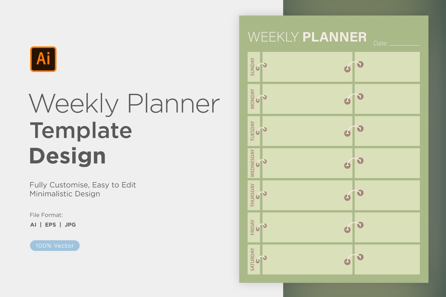 Weekly Planner Sheet Design - 26