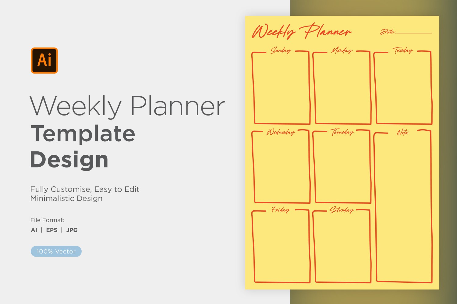 Weekly Planner Sheet Design - 27