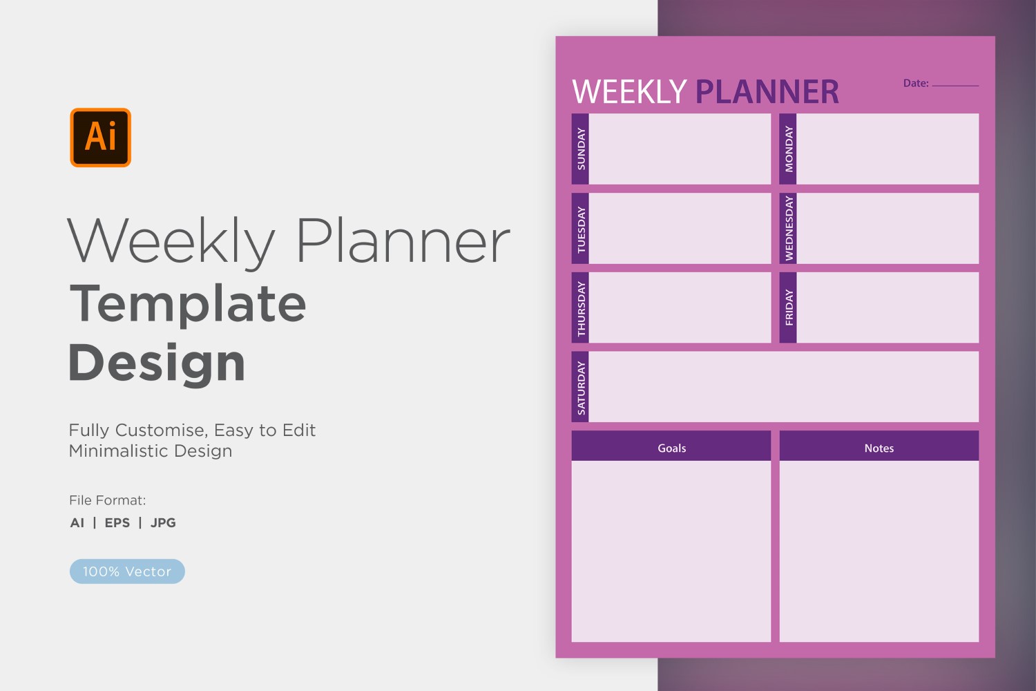 Weekly Planner Sheet Design - 33
