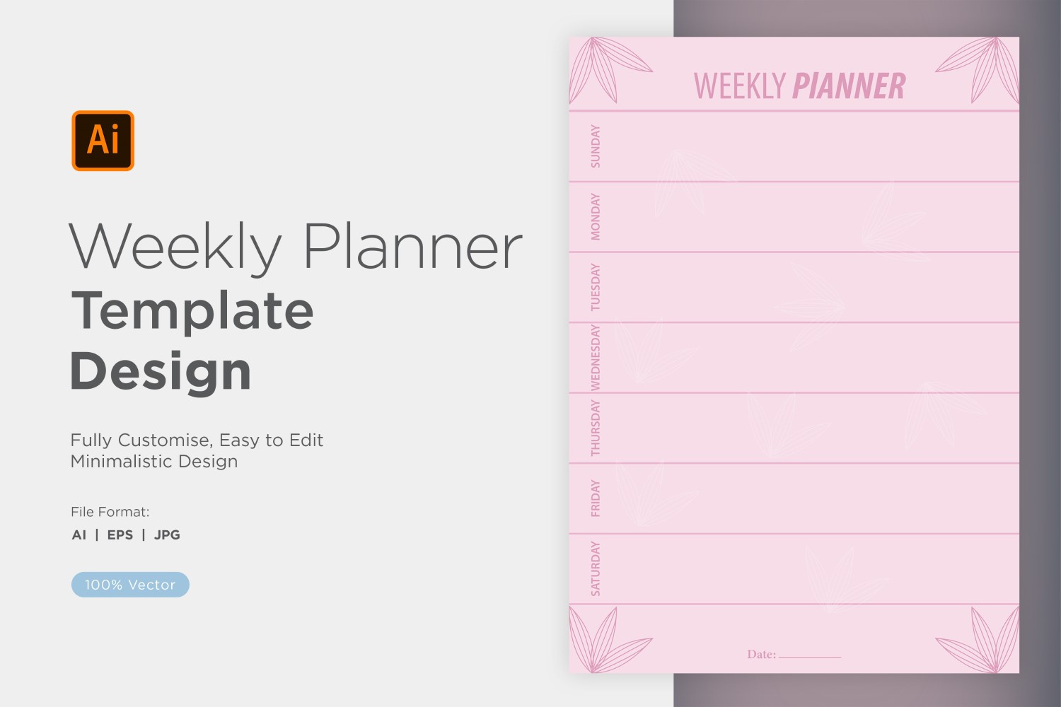 Weekly Planner Sheet Design - 35