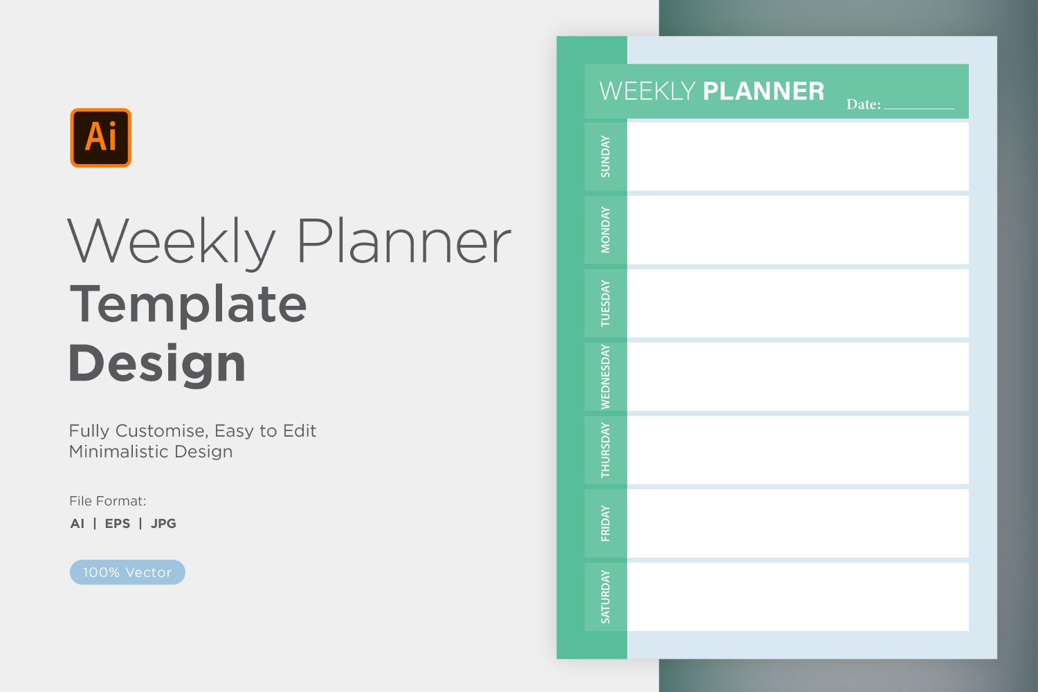 Weekly Planner Sheet Design - 37