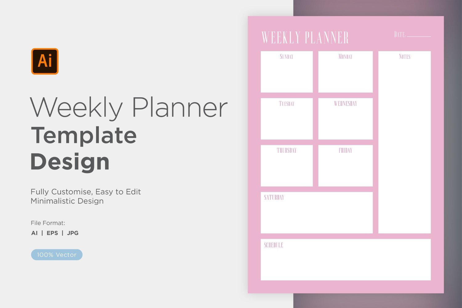 Weekly Planner Sheet Design - 38