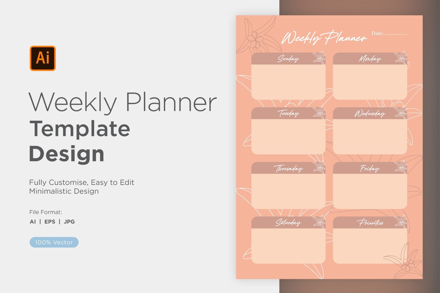 Weekly Planner Sheet Design - 39