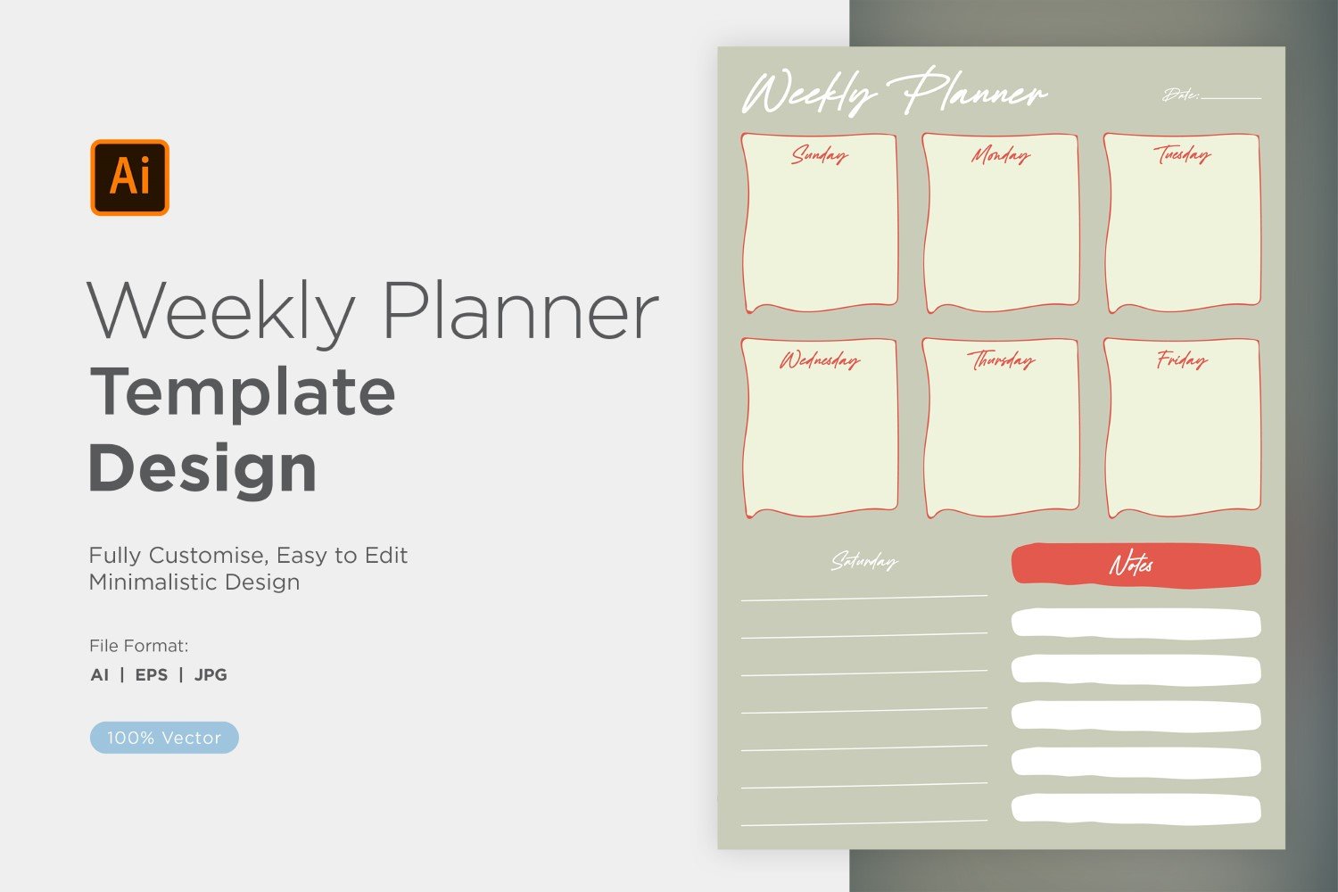 Weekly Planner Sheet Design - 40