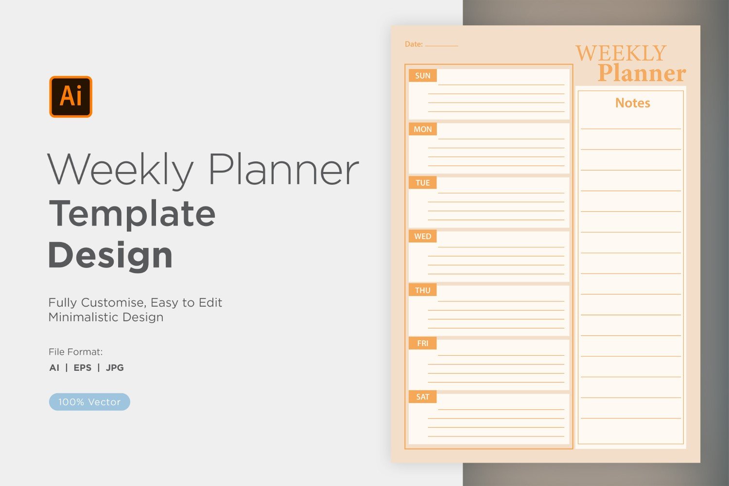 Weekly Planner Sheet Design - 42