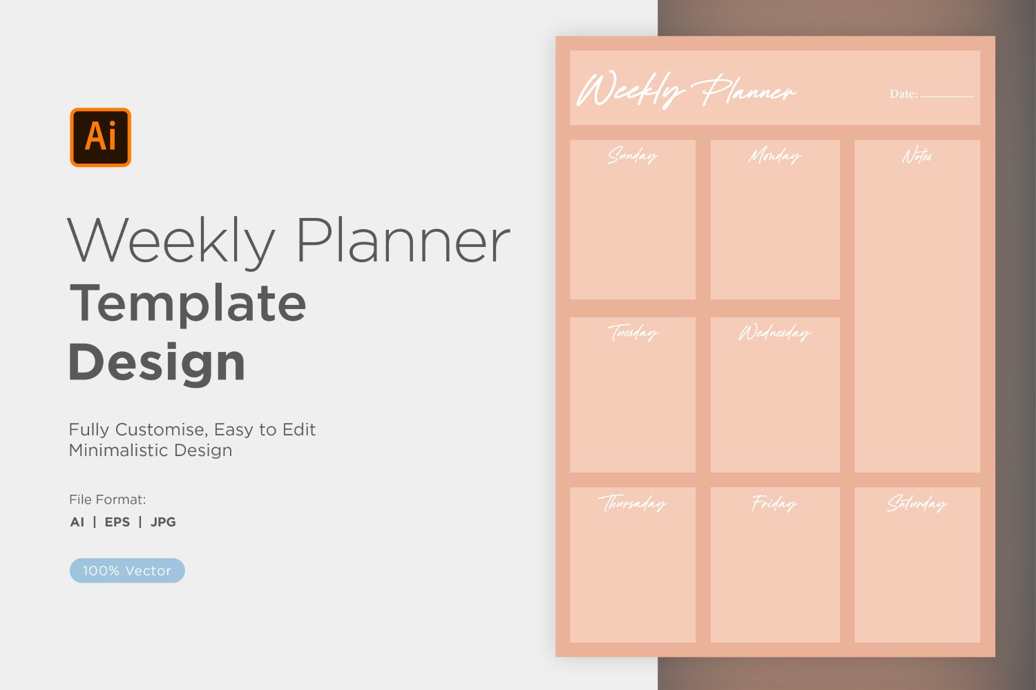 Weekly Planner Sheet Design - 44