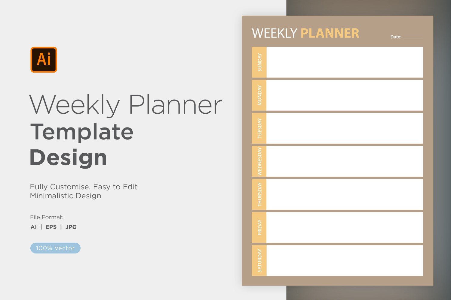 Weekly Planner Sheet Design - 48