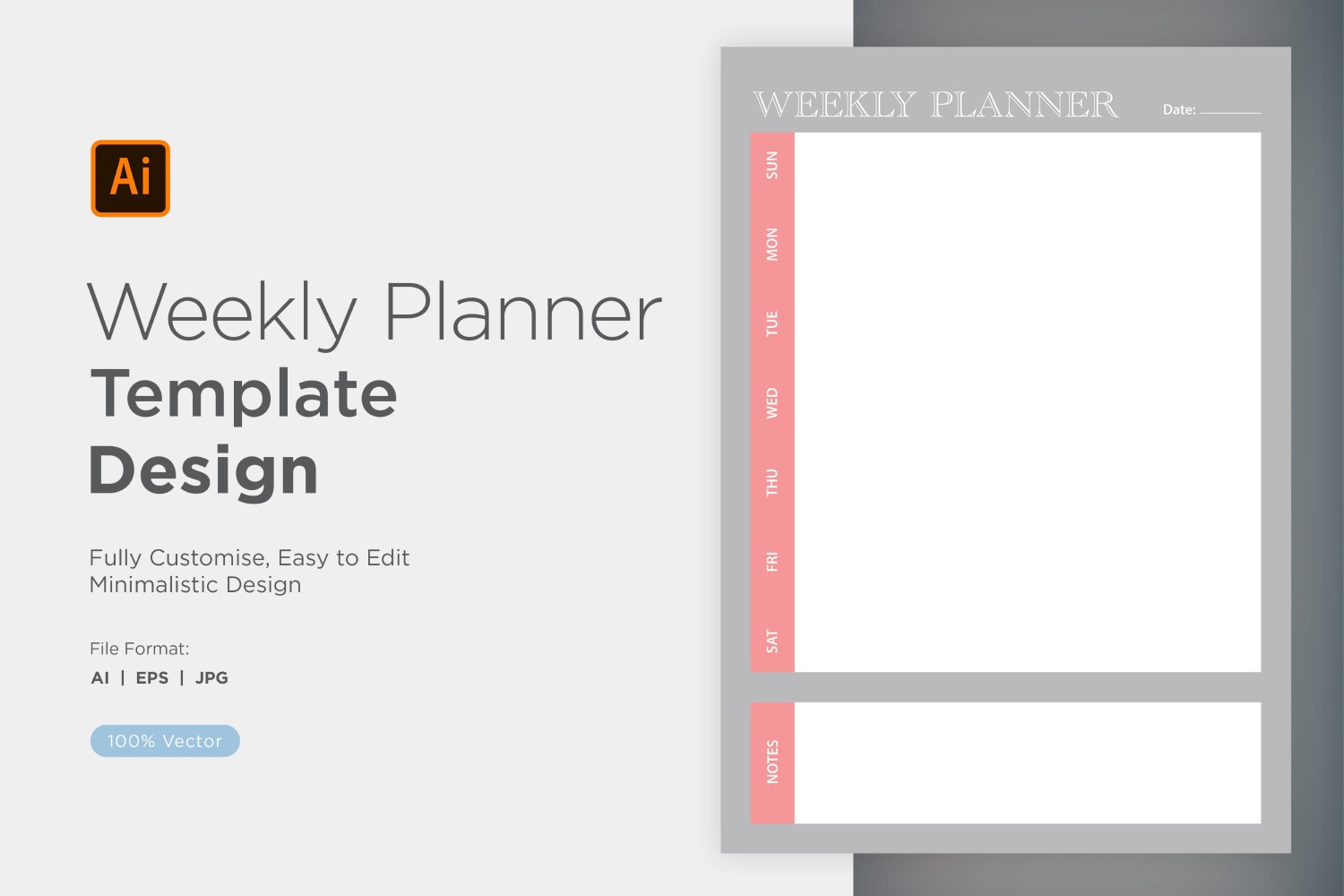 Weekly Planner Sheet Design - 49