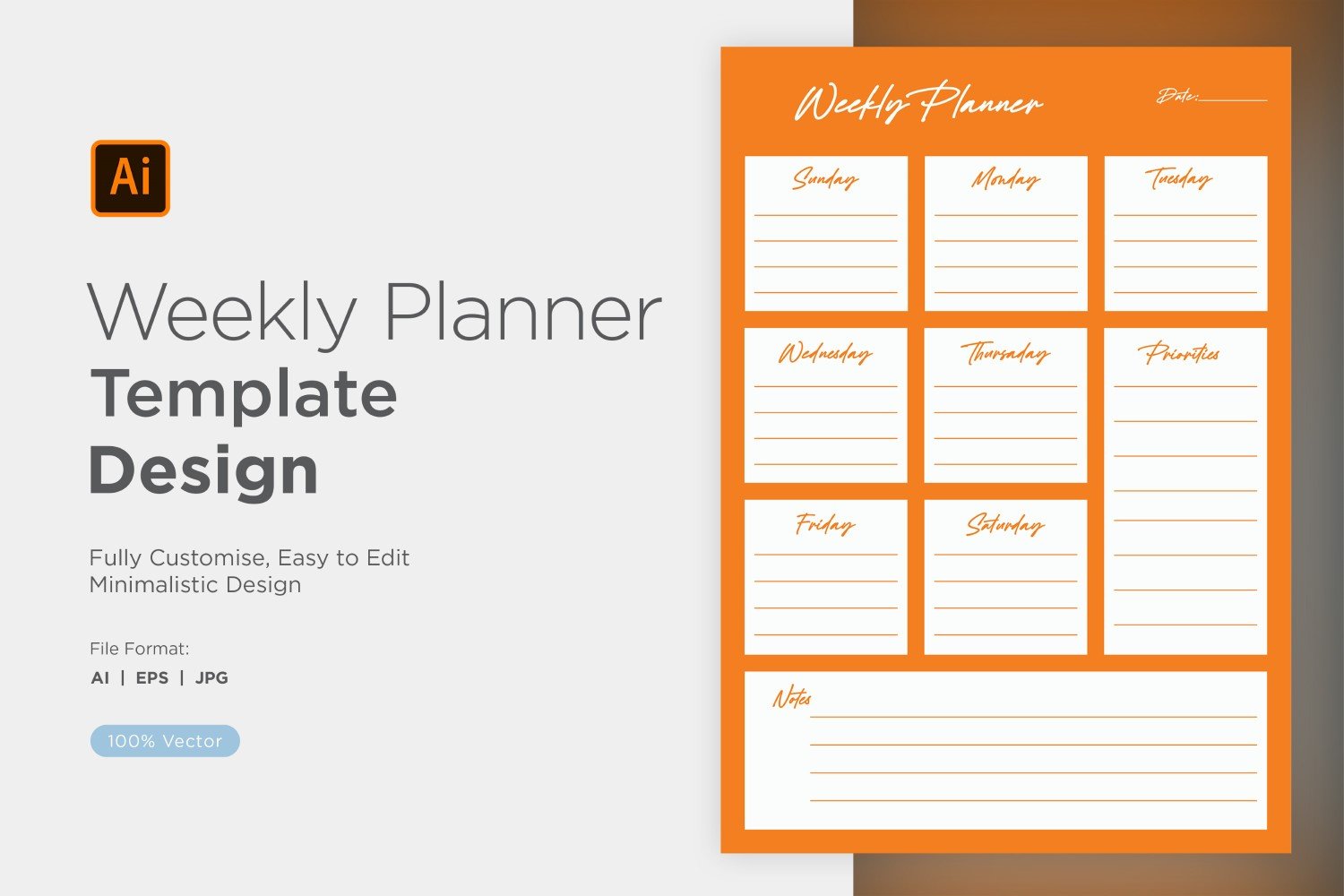 Weekly Planner Sheet Design - 50