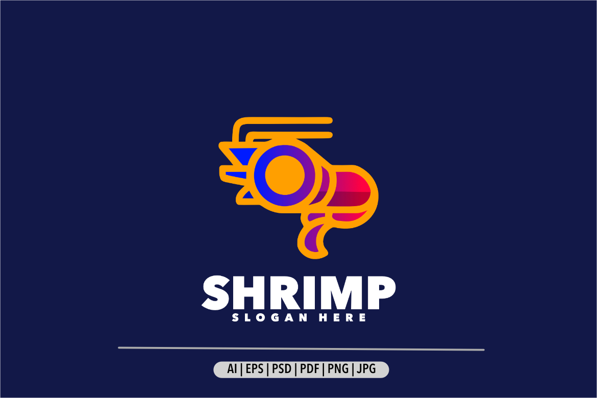 Shrimp gradient logo unique template design