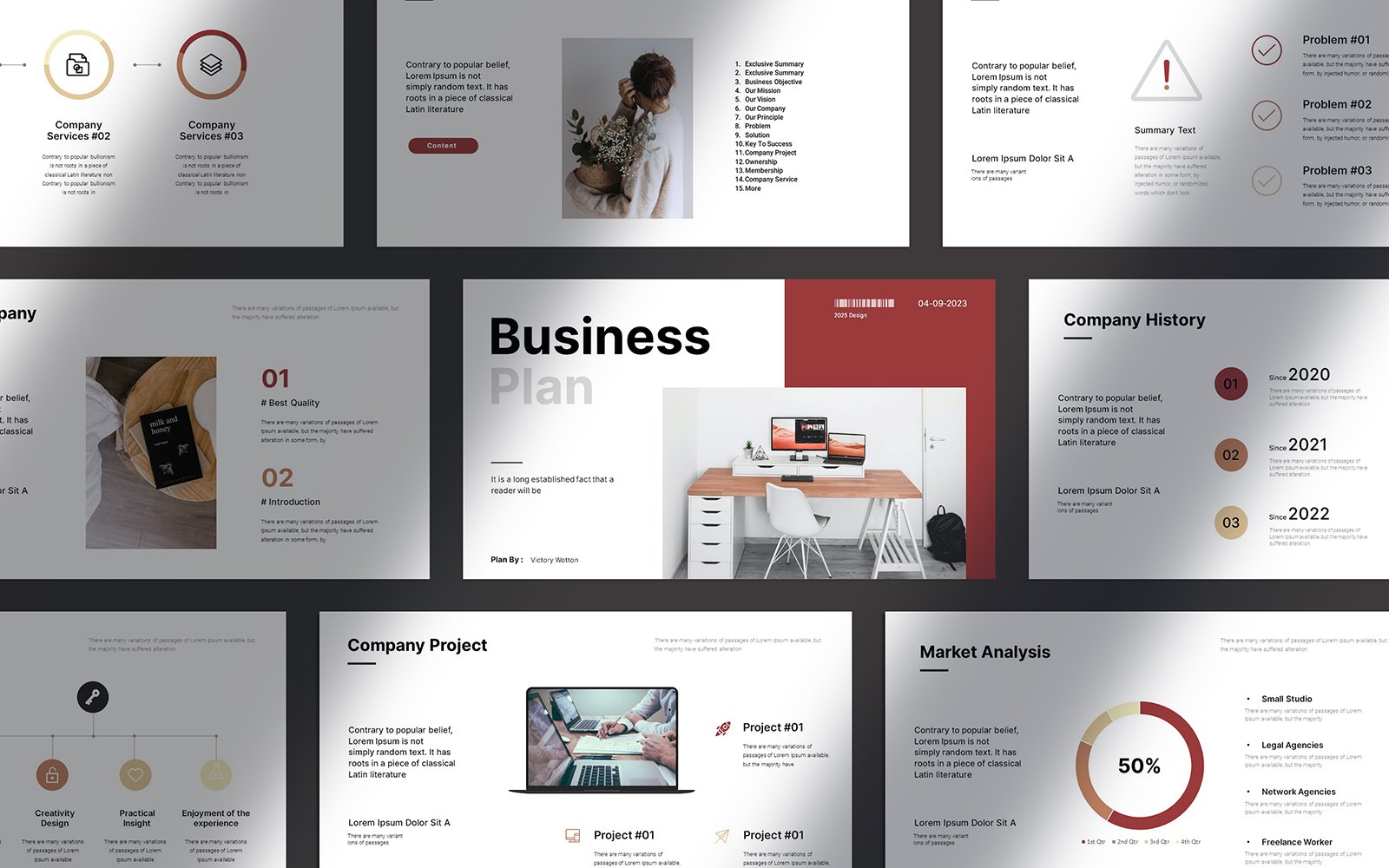 Creative Business Plan Powerpoint Template Layout