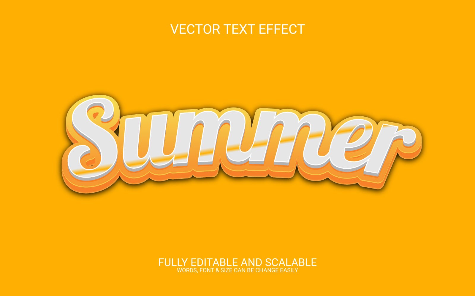 Summer  Editable Vector Eps Text Effect Design