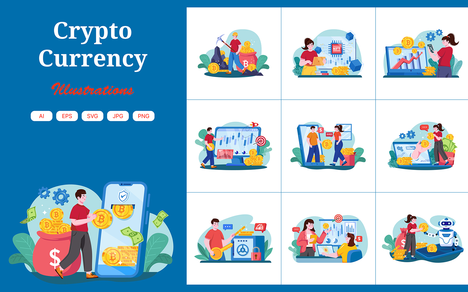 M495_ Cryptocurrency Illustration Pack