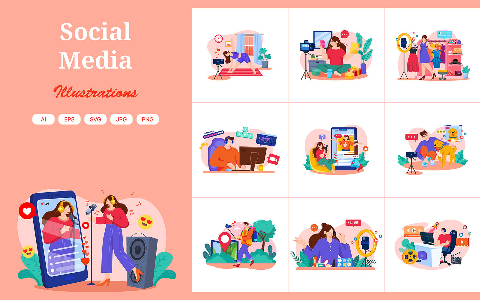 M497_ Social Media Illustration Pack