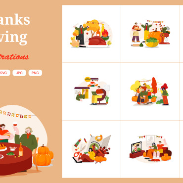 Thanksgiving Congratulation Illustrations Templates 357956