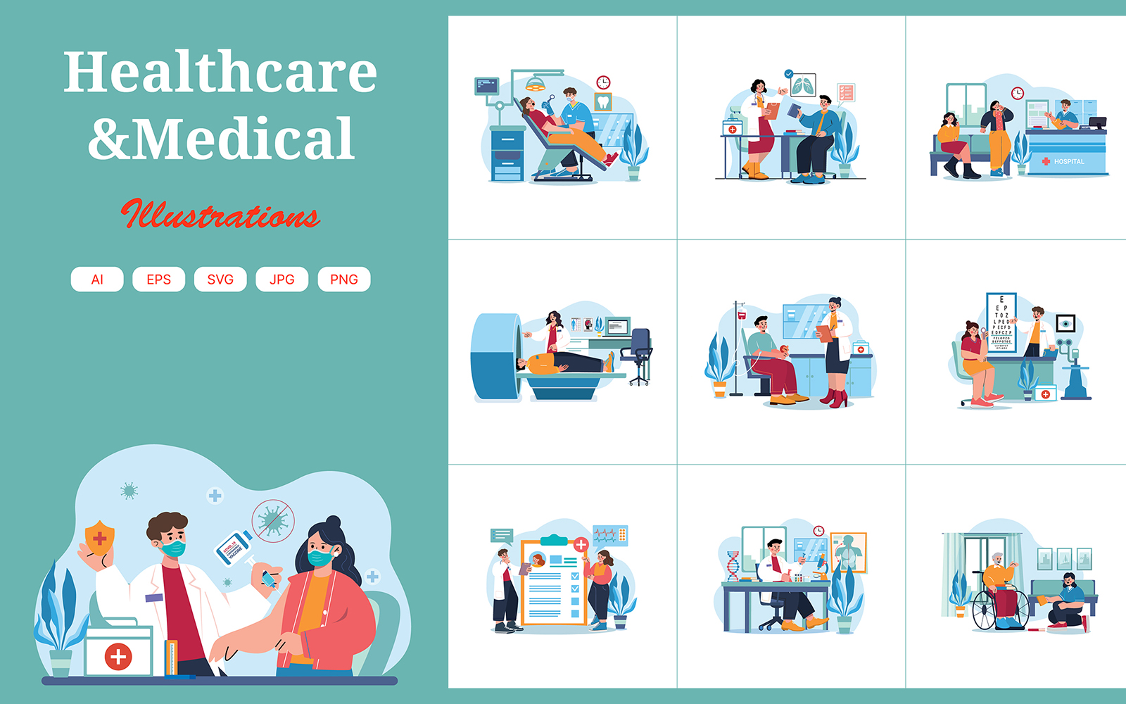 M526_ Healthcare and Medical Illustration Pack