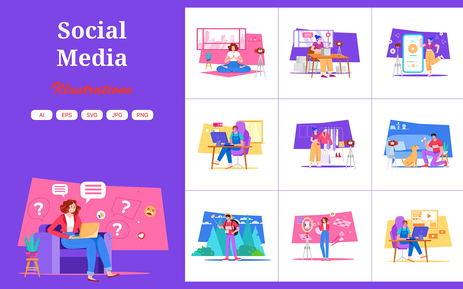 M537_ Social Media Illustration Pack