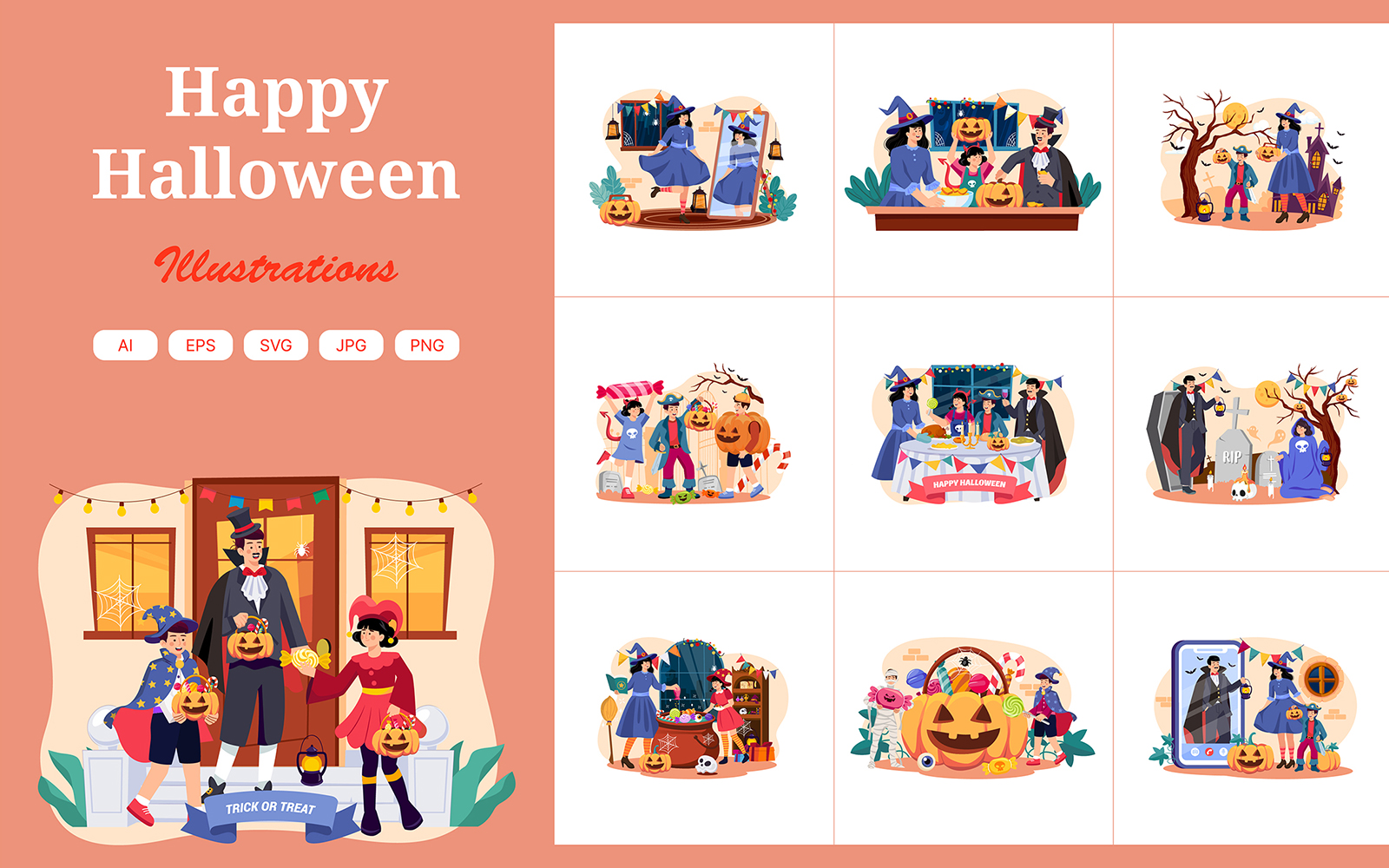 M548_ Halloween Illustration Pack