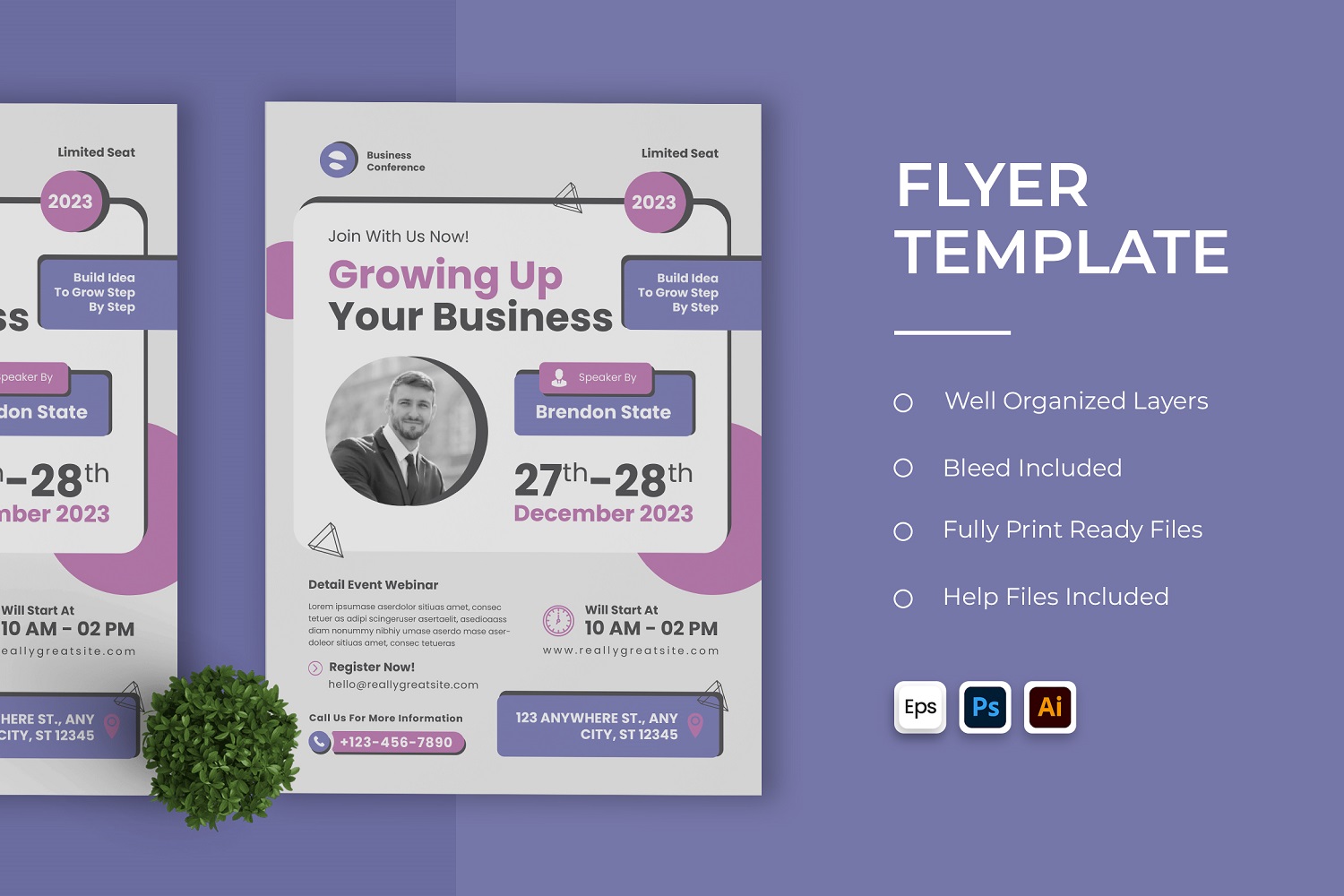 Casual Business Webinar Flyer Template