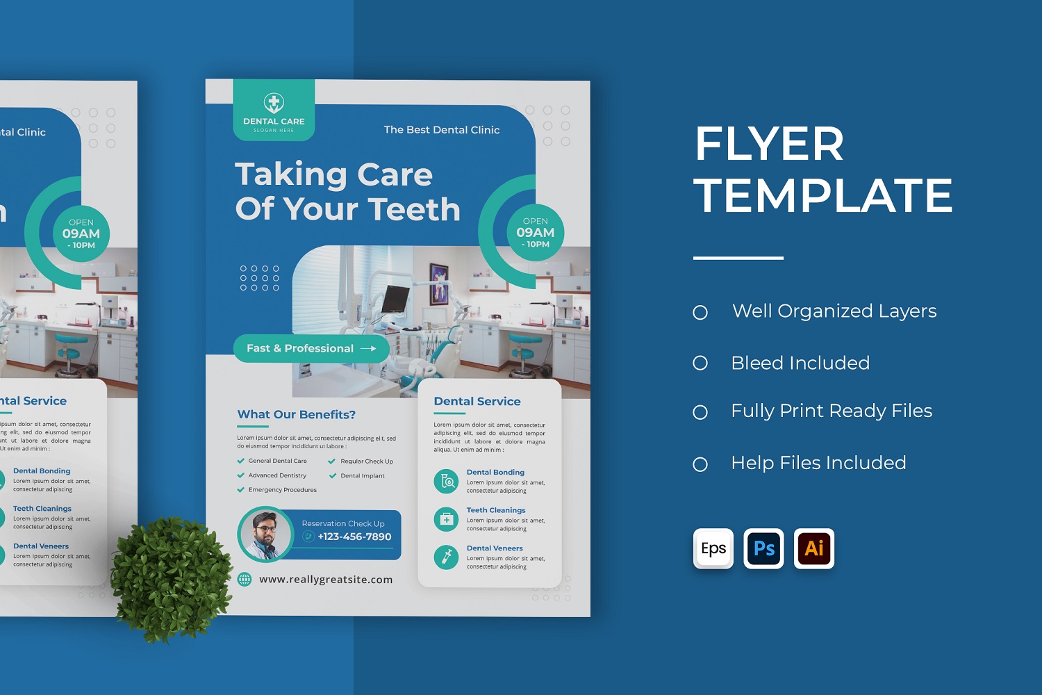 Dentist Service Flyer Template