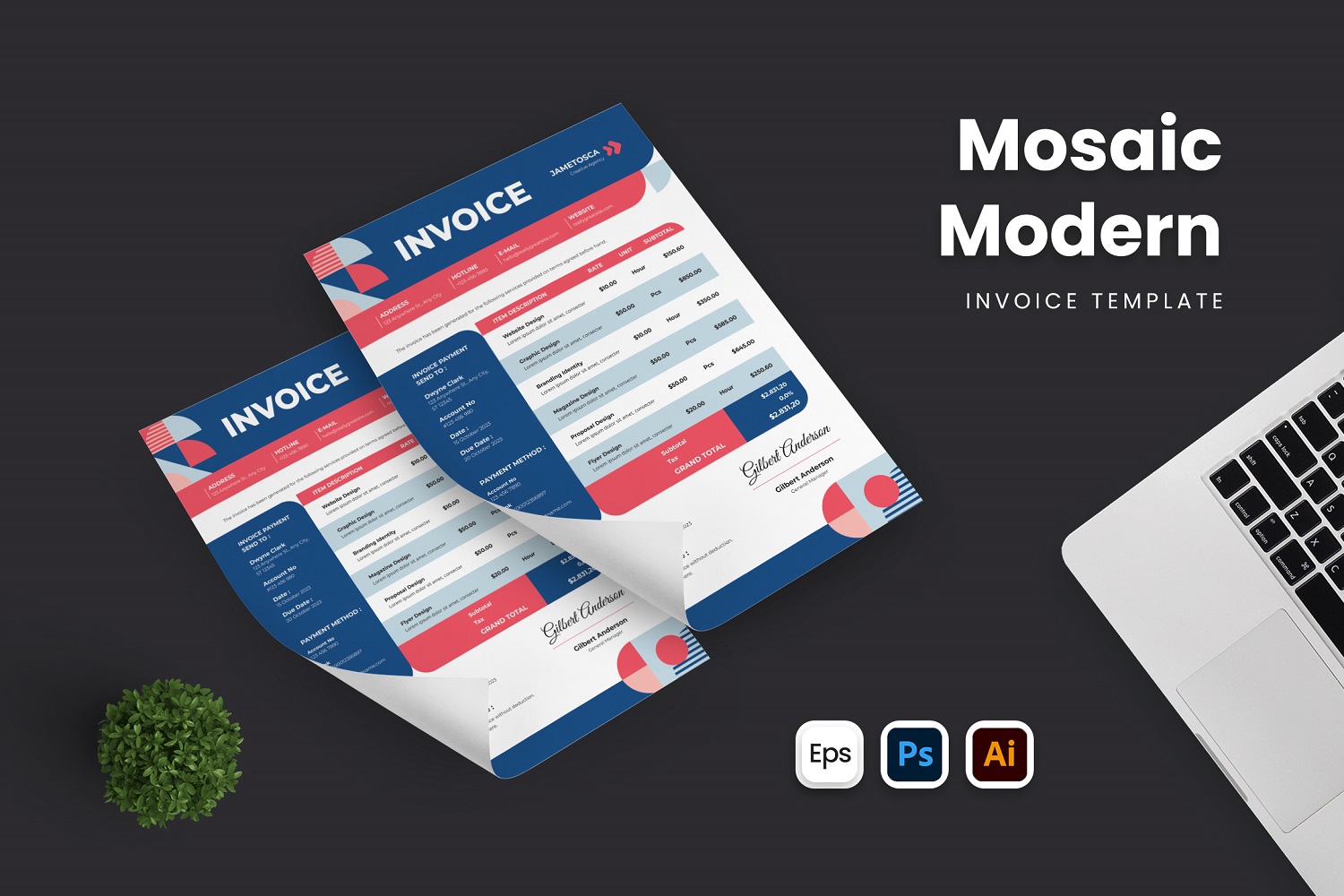 Mosaic Modern Paid Invoice