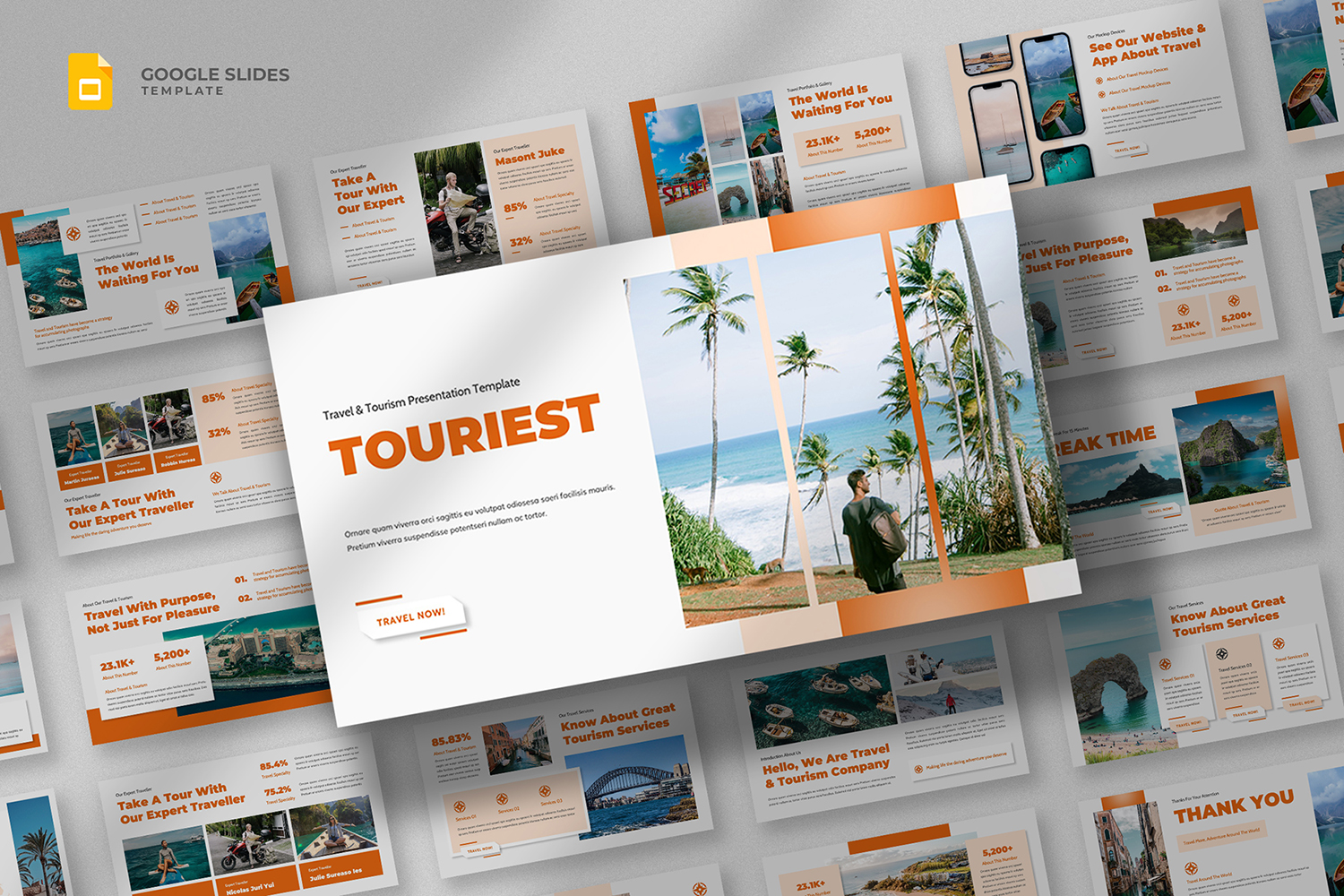 Touriest - Travel & Tourism Google Slides Template
