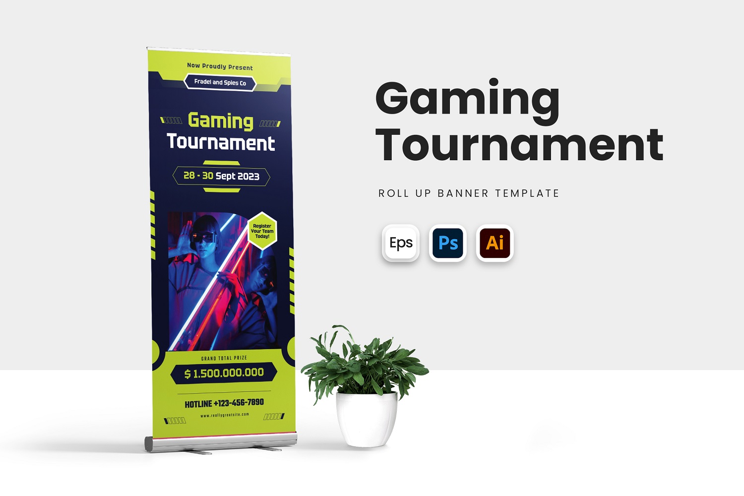 Gaming Tournament Roll Up Banner