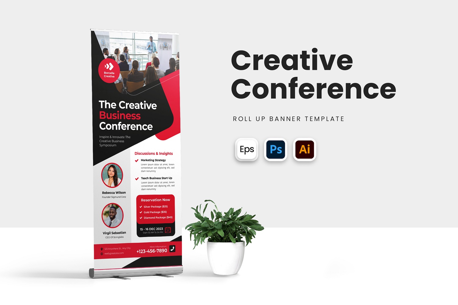 Creative Conference Roll Up Banner