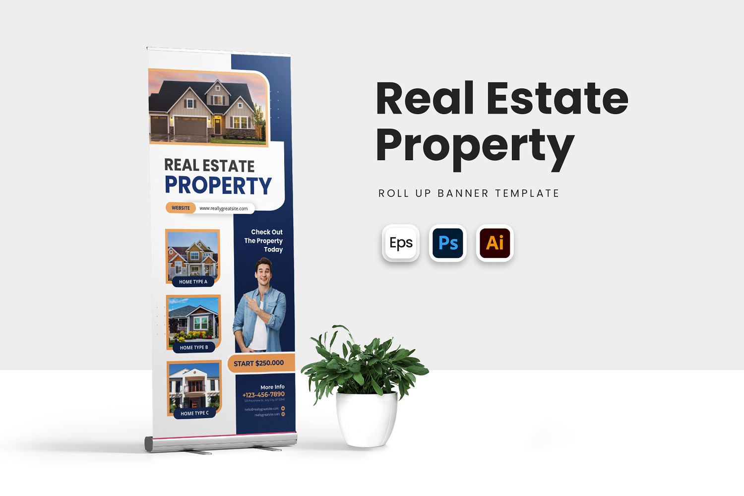 Real Estate Property Roll Up Banner