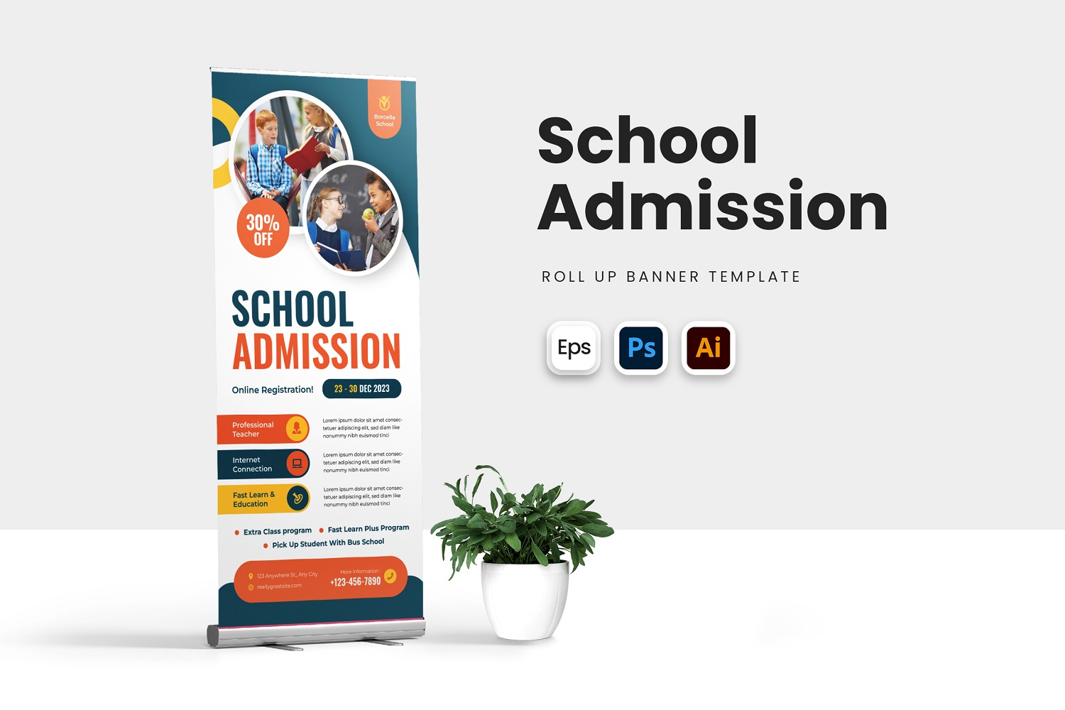 School Admission Roll Up Banner