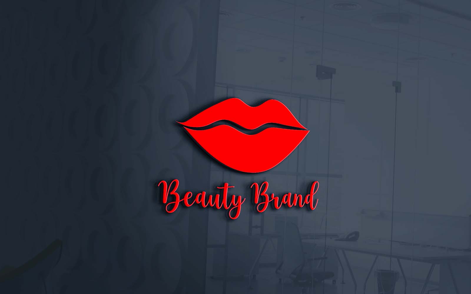 New Red Lips Cosmetics Brand Logo design