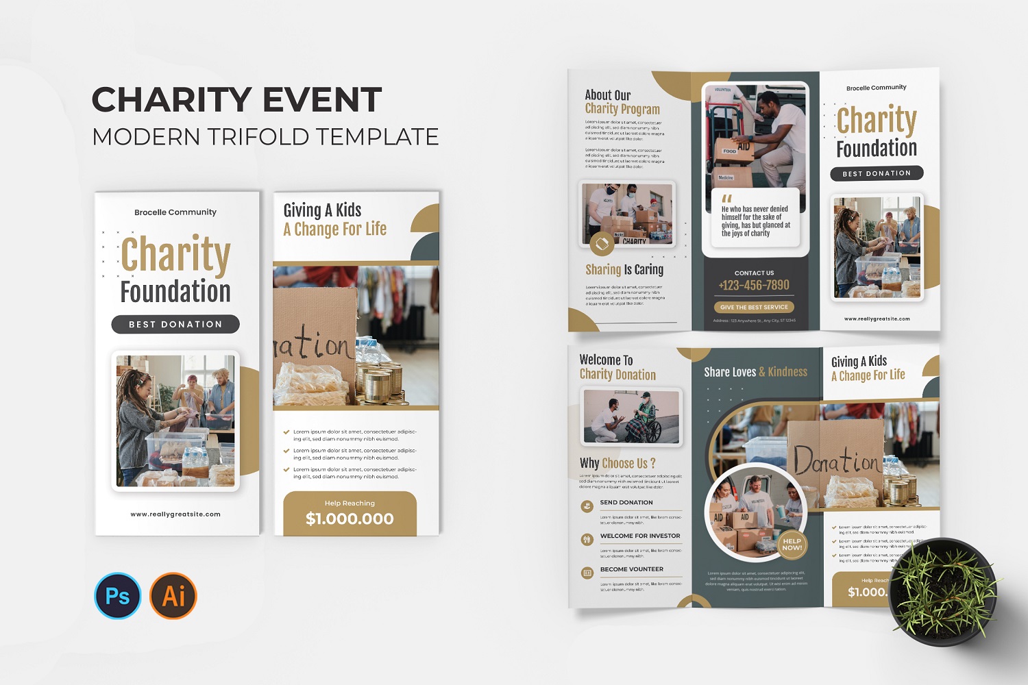 Charity Event Trifold Brochure