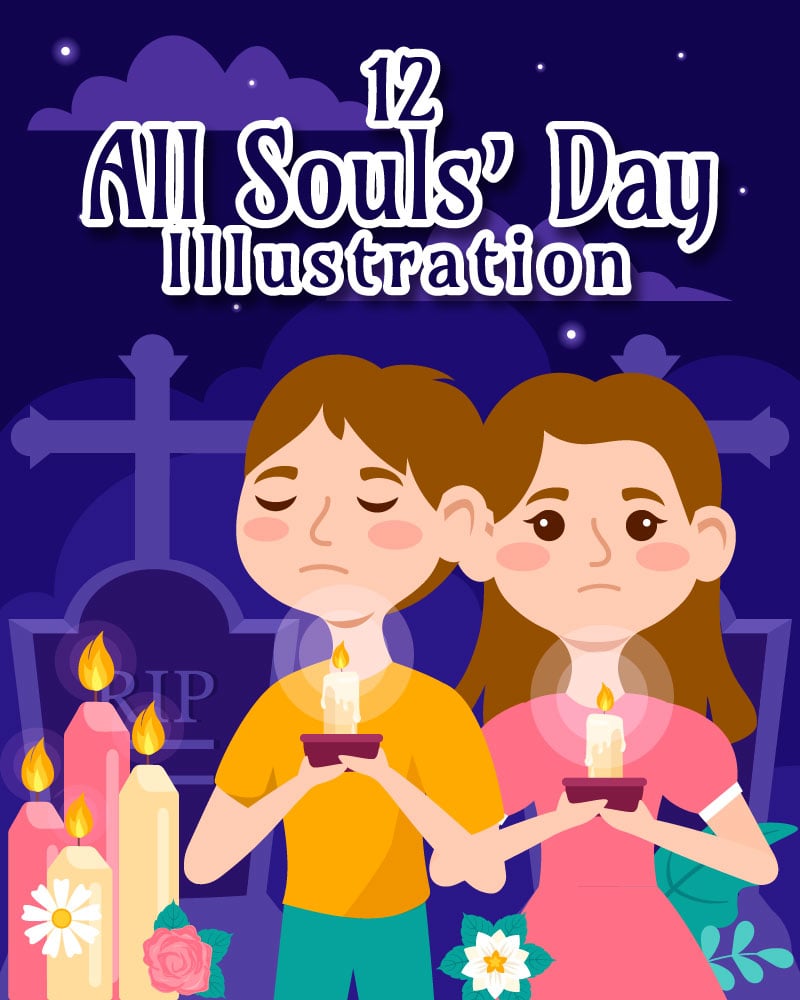 12 All Souls Day Vector Illustration