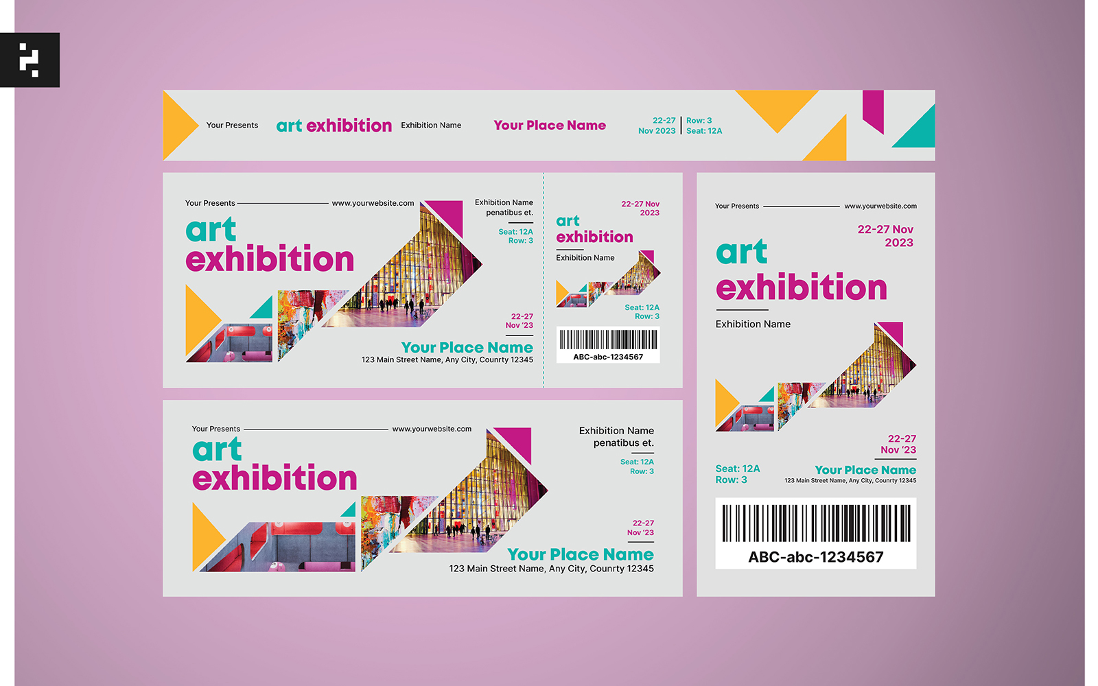 Simple Art Exhibition Ticket