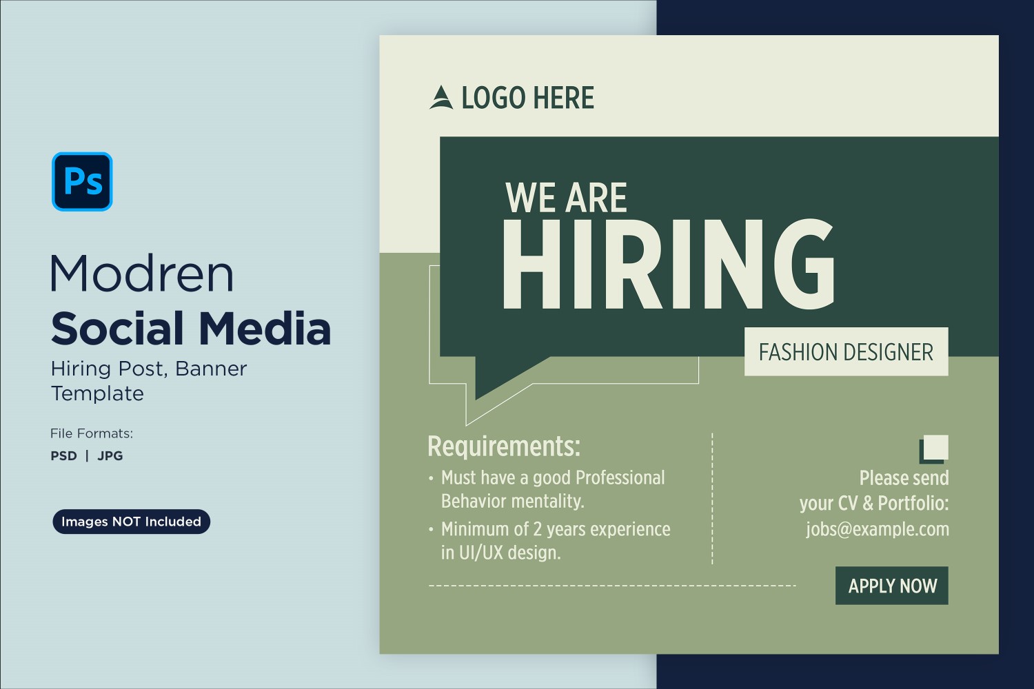 We are hiring Social Media Post Design Template 05